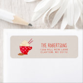 Hot Chocolade en koekjes kerstmis Etiket (Insitu)