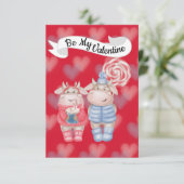 Hot Chocolade en Peppermint Snoep Valentijn Card Bedankkaart (Staand voorkant)