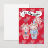 Hot Chocolade en Peppermint Snoep Valentijn Card Bedankkaart (Voorkant / Achterkant)