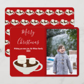Hot Chocolade-fotokerst Feestdagenkaart (Voorkant / Achterkant)