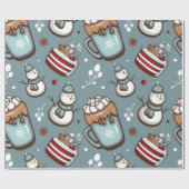 Hot-Chocolade Gift Wrap | Wapenpapier voor hete ca Cadeaupapier (Vlak)