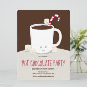 Hot Chocolade Hot Cocaca Brown-kerstfeest Kaart (Staand voorkant)
