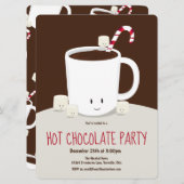 Hot Chocolade Hot Cocaca Brown-kerstfeest Kaart (Voorkant / Achterkant)