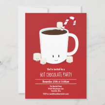 Hot Chocolade Hot Cocaca-Cartoon voor kerstmis