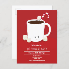 Hot Chocolade Hot Cocaca-kerstparty Uitnodiging Briefkaart