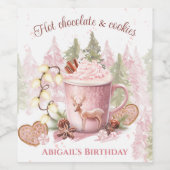 Hot Chocolade Kerstmis Verjaardag Wijn Label Wijn Etiket (Enkel label)