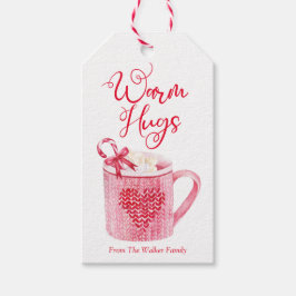 Hot chocolade label kerst calorieën cadeaulabel