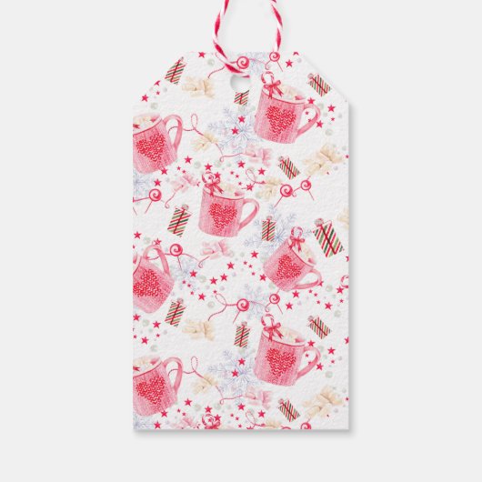 Hot chocolade label kerst calorieën cadeaulabel (Achterkant)