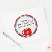 Hot-Chocolade-Label Ronde Sticker (Envelop)