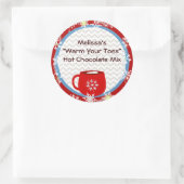 Hot-Chocolade-Label Ronde Sticker (Tas)