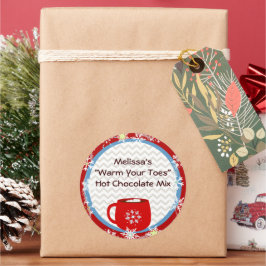 Hot-Chocolade-Label Ronde Sticker
