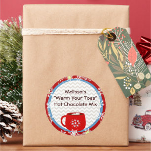 Hot-Chocolade-Label Ronde Sticker