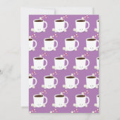 Hot Chocolade Lavender Hot Cocaca-kerstparty Kaart (Achterkant)