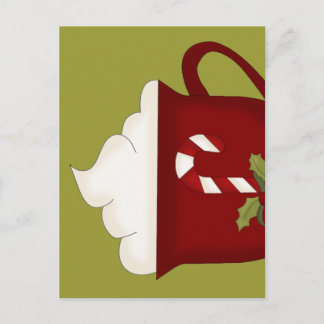 Hot Chocolade Lover Red met groen Briefkaart