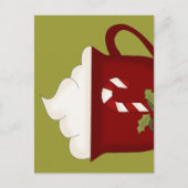 Hot Chocolade Lover Red met groen Briefkaart (Voorkant)