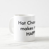 Hot Chocolade maakt me...HAPPY Koffiemok (Voorkant links)