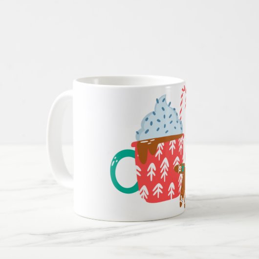 Hot Chocolade met Gingerbrood Man Koffiemok (Voorkant links)