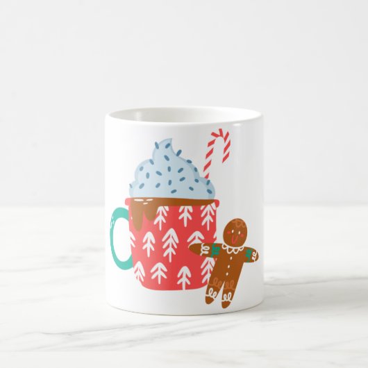 Hot Chocolade met Gingerbrood Man Koffiemok (Center)