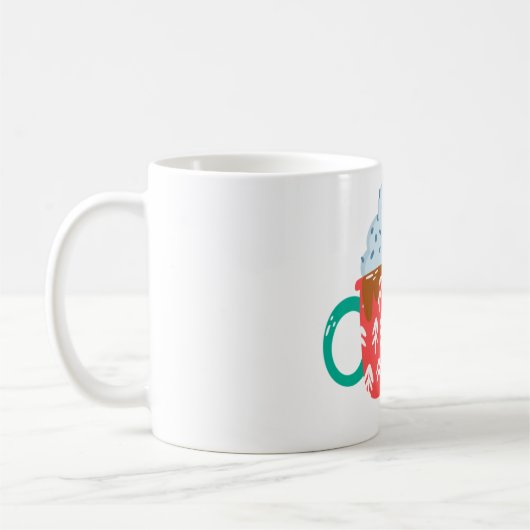 Hot Chocolade met Gingerbrood Man Koffiemok (Links)