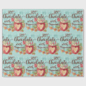 Hot Chocolade met Peppermint-kerstmis Cadeaupapier (Vlak)