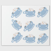 Hot Chocolade met Snowmen Cadeaupapier (Vlak)