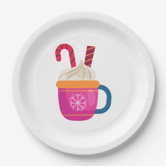 Hot-Chocolade Papieren Bordje (Voorkant)