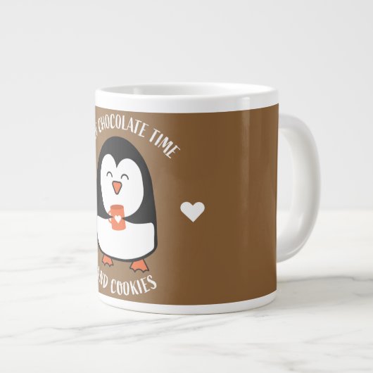 Hot Chocolade Penguin Drinker Grote Koffiekop (Voorkant rechts)