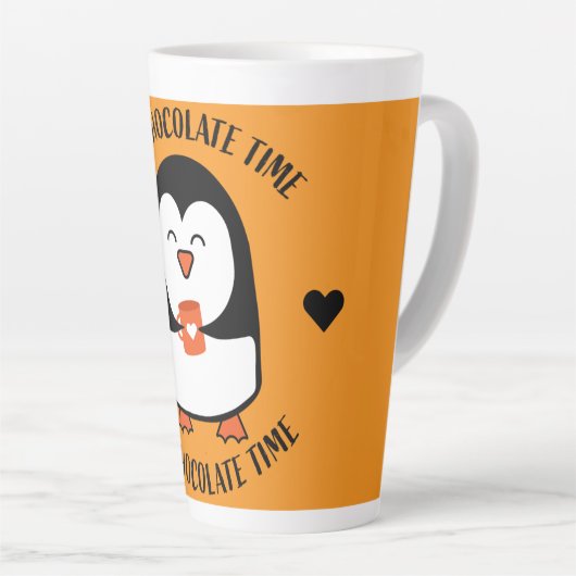 Hot Chocolade Penguin Drinker Latte Mok (Rechterhoek)