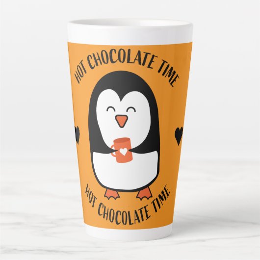 Hot Chocolade Penguin Drinker Latte Mok (Voorkant)