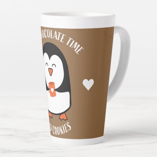 Hot Chocolade Penguin Drinker Latte Mok (Rechterhoek)
