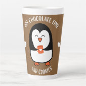 Hot Chocolade Penguin Drinker Latte Mok (Voorkant)