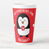 Hot Chocolade Penguin Drinker Latte Mok (Voorkant)