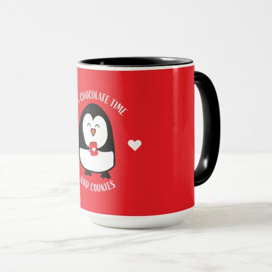 Hot Chocolade Penguin Drinker Mok (Voorkant rechts)