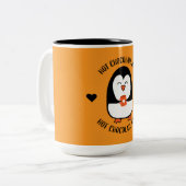 Hot Chocolade Penguin Drinker Tweekleurige Koffiemok (Voorkant links)