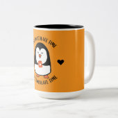 Hot Chocolade Penguin Drinker Tweekleurige Koffiemok (Voorkant rechts)
