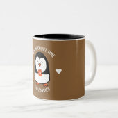 Hot Chocolade Penguin Drinker Tweekleurige Koffiemok (Voorkant rechts)