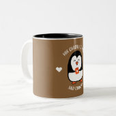Hot Chocolade Penguin Drinker Tweekleurige Koffiemok (Voorkant links)