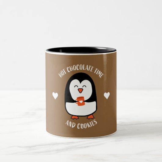Hot Chocolade Penguin Drinker Tweekleurige Koffiemok (Center)