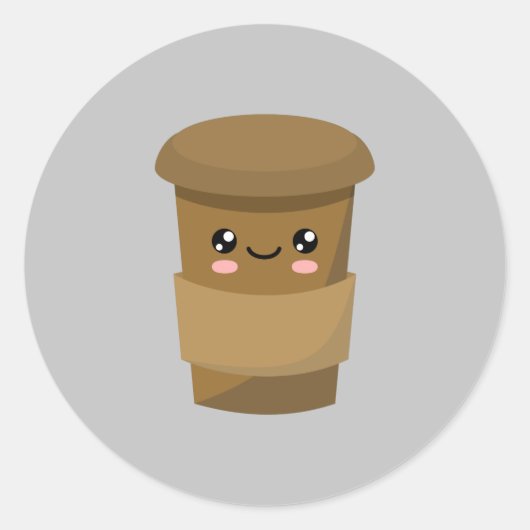 Hot-Chocolade Ronde Sticker (Voorkant)