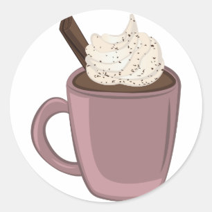 Hot-Chocolade Ronde Sticker