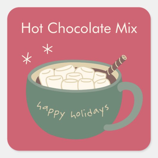 Hot-Chocolade stickers (Voorkant)