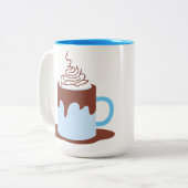 Hot-Chocolade Tweekleurige Koffiemok (Voorkant links)