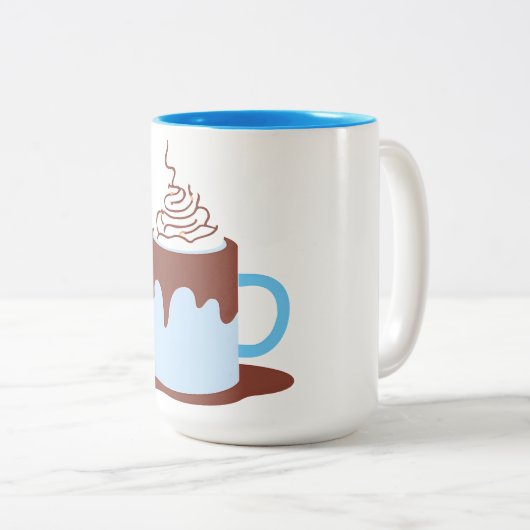 Hot-Chocolade Tweekleurige Koffiemok (Voorkant rechts)