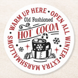 Hot Chocolade Warm-omhoog, partijstation Ronde Kartonnen Onderzetter