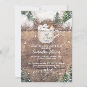 Hot Chocolate Baby Het is koud buiten Royal Blue Kaart