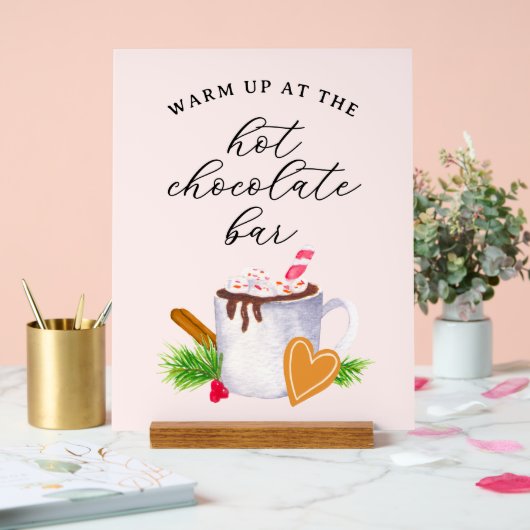 Hot Chocolate Bar Acryl Bord (Huwelijk)