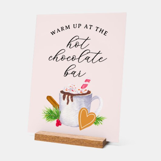 Hot Chocolate Bar Acryl Bord (Hoek)