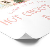 Hot Chocolate Bar Christmas village Baby Shower Poster (Hoek)