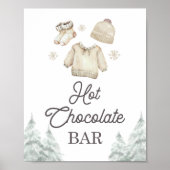 Hot Chocolate Bar Cocoa Baby It's Cold Outside Poster (Voorkant)