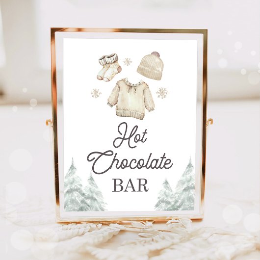 Hot Chocolate Bar Cocoa Baby It's Cold Outside Poster